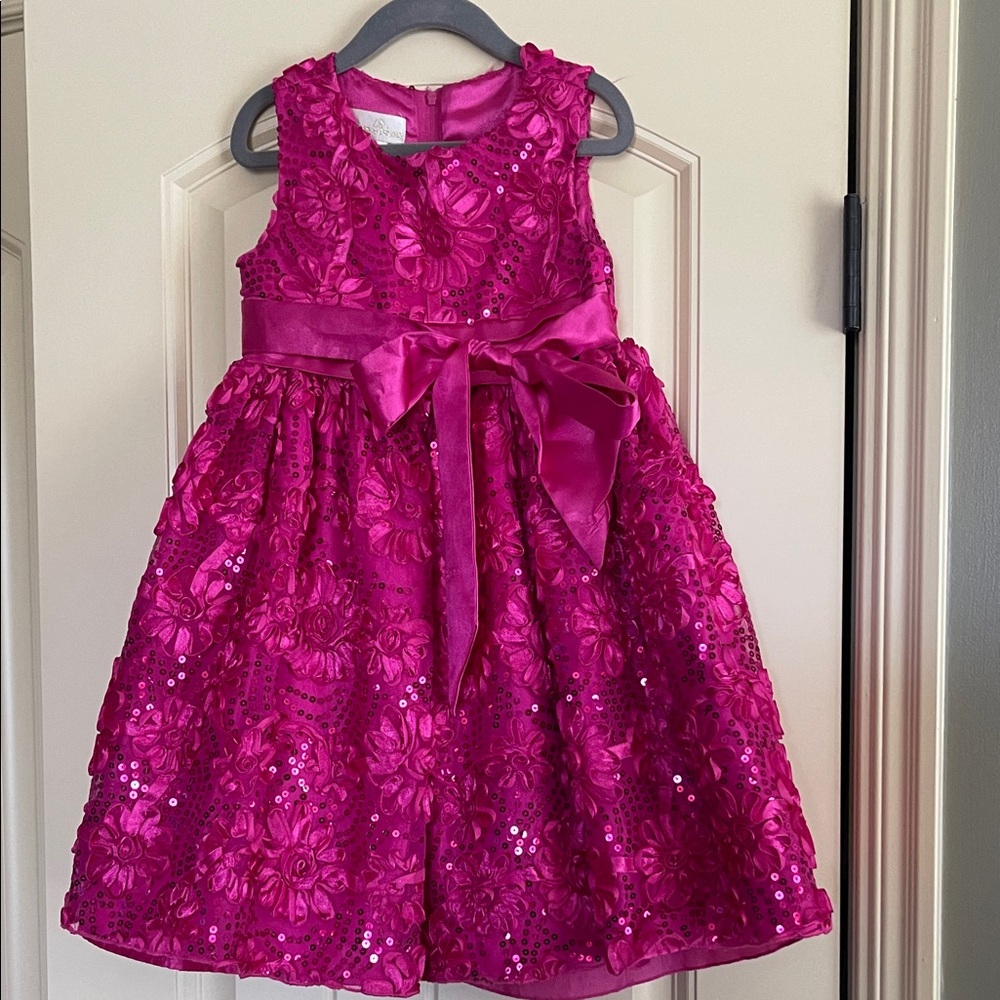American Princess Pink Sequin Formal Kids Dress